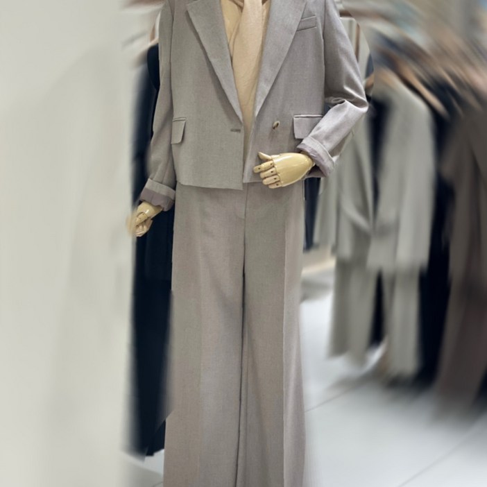 케네스레이디 크레딘 크롭 자켓 amp 부츠컷 슬랙스 셋업 EVSLPJ8200 amp EVJKPJ8200DJ