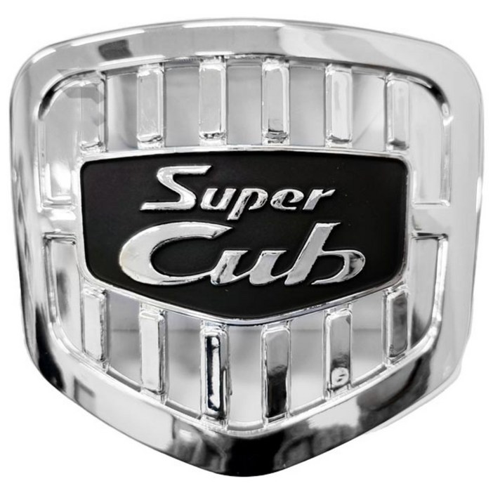 1822년 혼다 슈퍼커브 110 프론트 엠블렘 엠블럼 무가공 혼커버 크롬 튜닝, 블랙, 1개