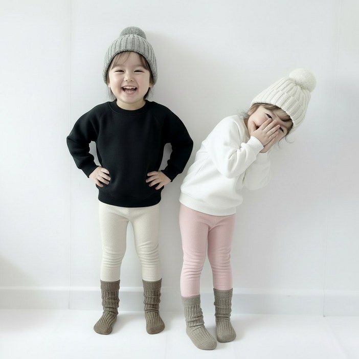 아이스토리키즈 사계절국내산30수 피치레깅스 2P