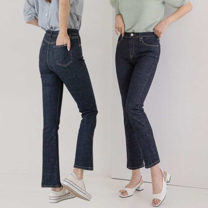 데일리 인디고 일자부츠컷 2종 선택 울트라스판 여성청바지 S3XL