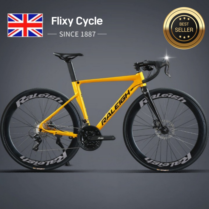 FLIXY 경량 고급형 픽시자전거 학생 성인 알루미늄 프레임 픽시 자전거, 1개, 167cm, 18단+ 머스타드