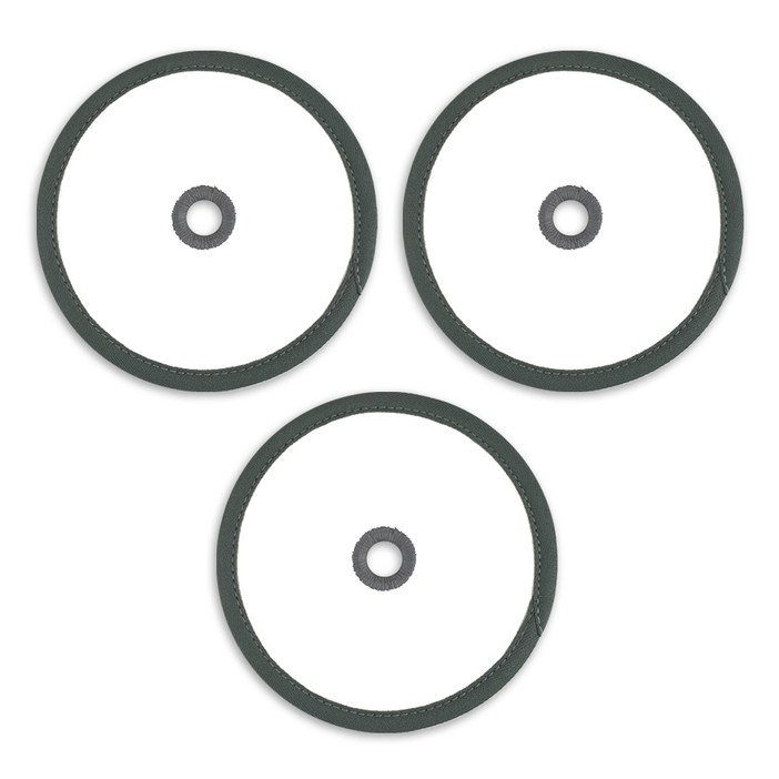 에브리봇 삼성제트 대우 보아르 원형 일회용 청소포 부착패드 소형 물걸레 청소기 걸레 호환, 3개, 가운데 홀 15cm 부착패드