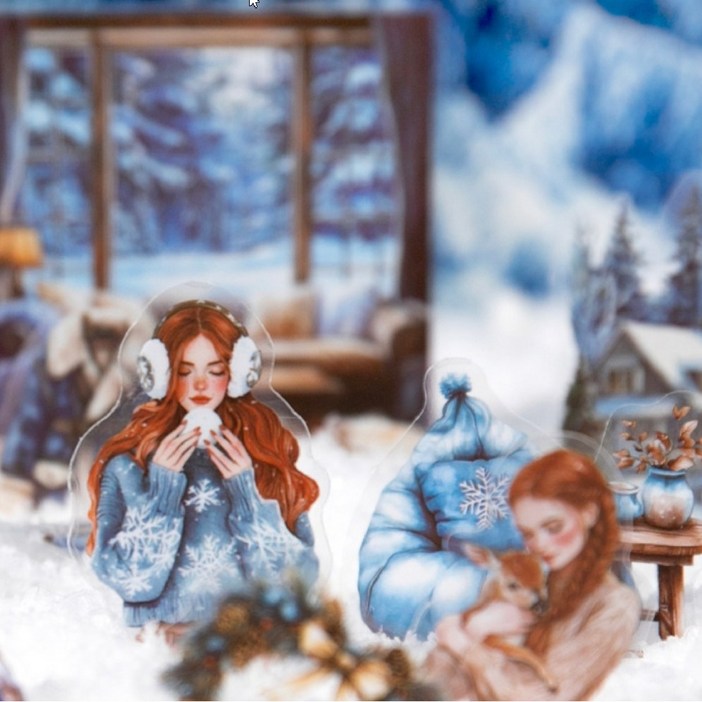 앨리스앤 빈티지 다꾸 스티커팩 겨울 이야기