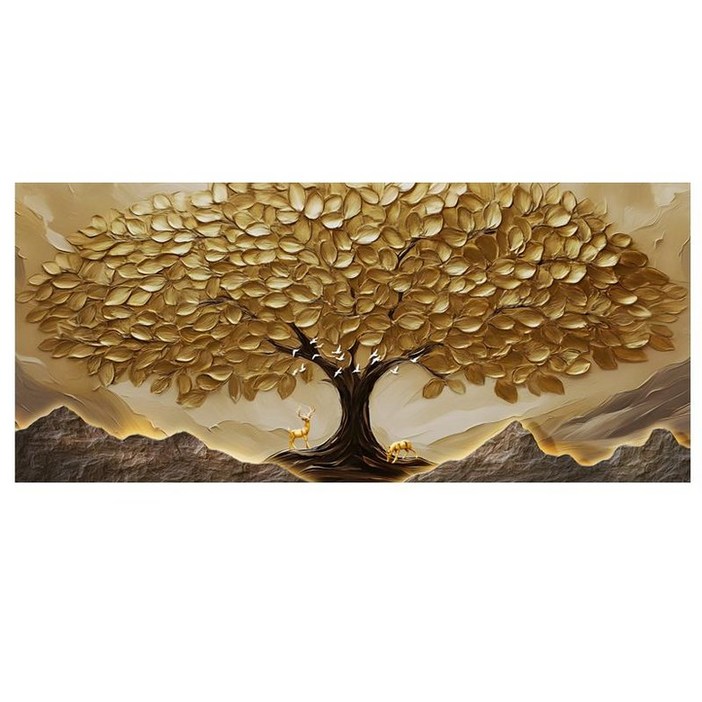 황금 액자 돈나무 풍수 나무 현관 돈들어오는 그림, 4691 머니 트리