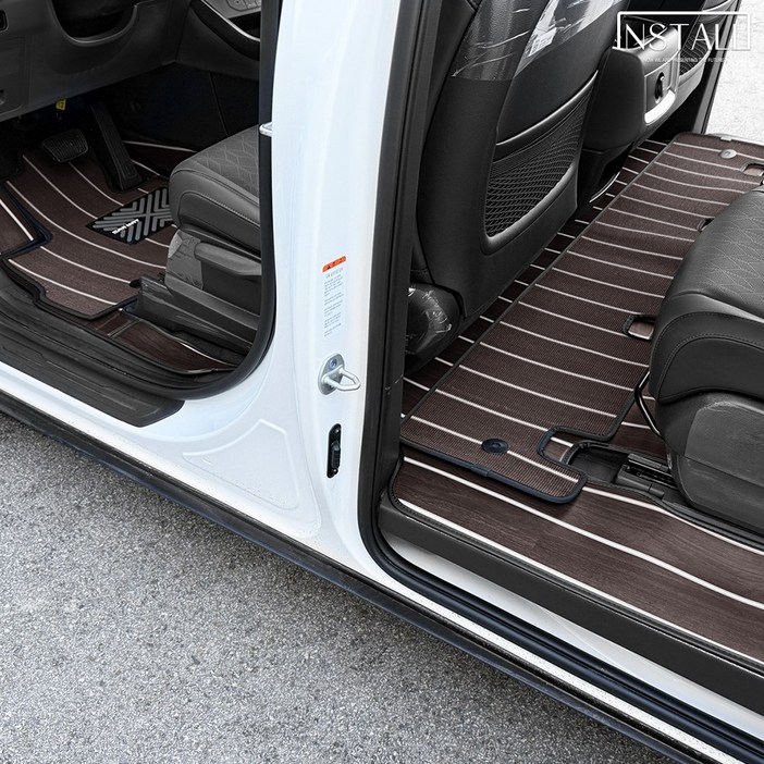 카니발 전용 요트 에디션 가죽 카매트, 오크, 더뉴 카니발4세대_페리 7인승