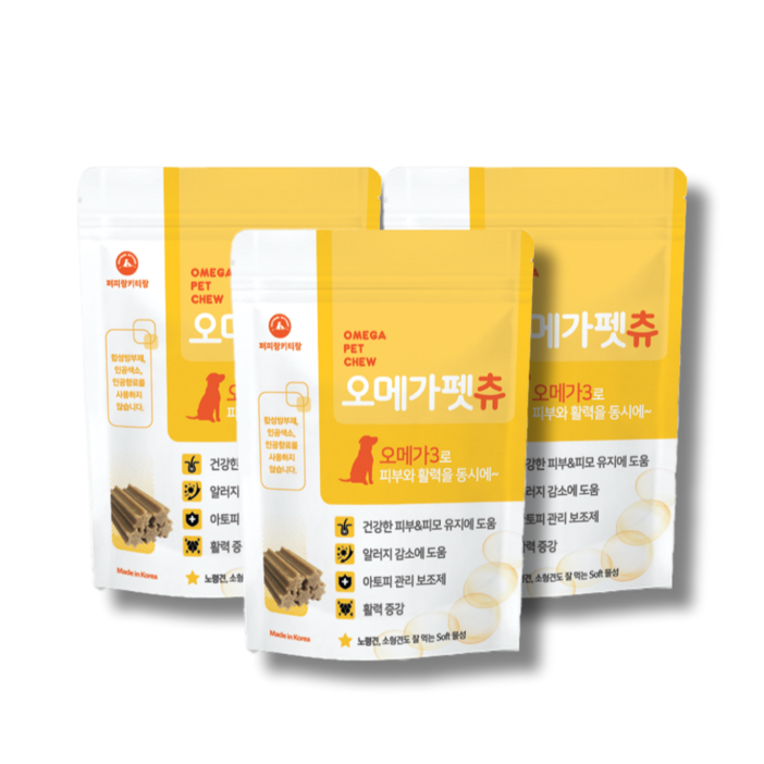 오메가펫츄 강아지 비타민 영양제, 3개, 오메가3, 3개, 오메가펫츄