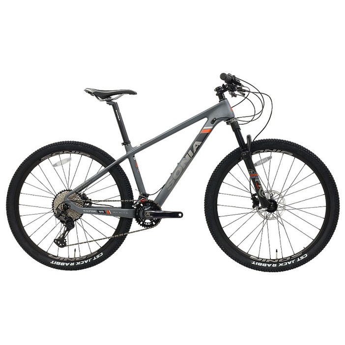 소니아 라피드89 2022 시마노XT 카본MTB 자전거 27.5인치 조립별도, 그레이오렌지/완조립