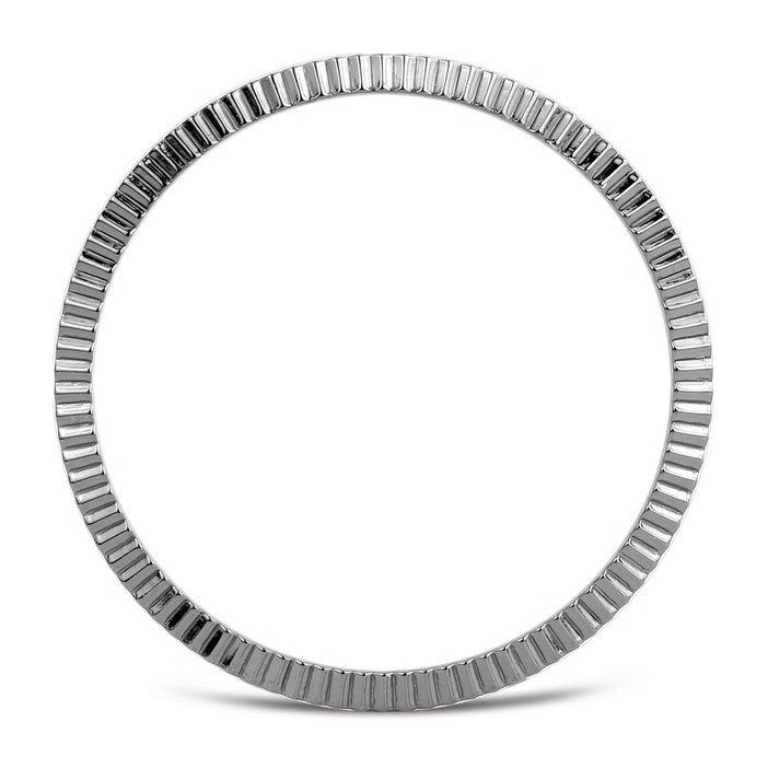 우먼스9999 갤럭시 워치 4 클래식 웨이브 베젤링 메탈 케이스 42 46 mm, 실버