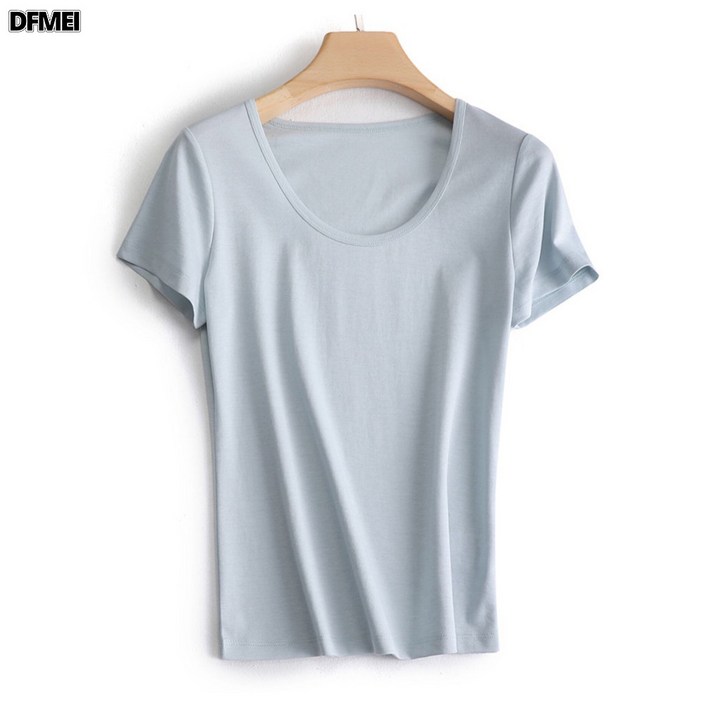 DFMEI 반팔 티셔츠 빈티지 탑