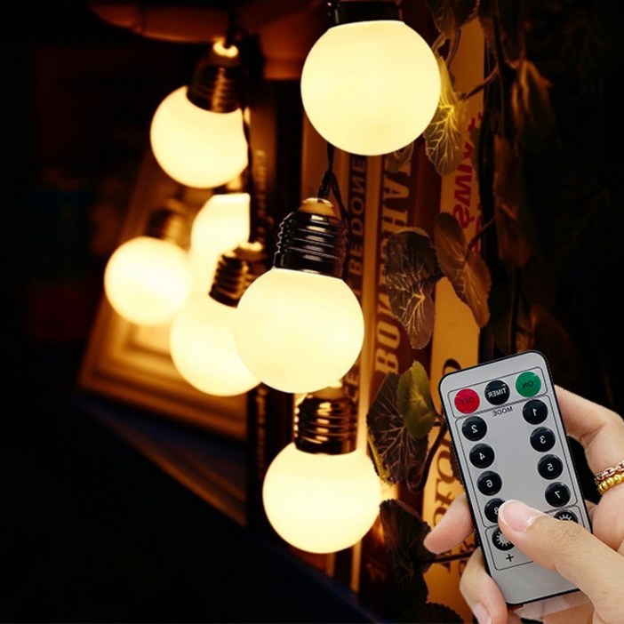 소림사 LED 큰 앵두전구 감성 캠핑조명 줄조명 건전지형 앵두전구 USB 알전구  80구 40구 20구리모컨국내당일발송