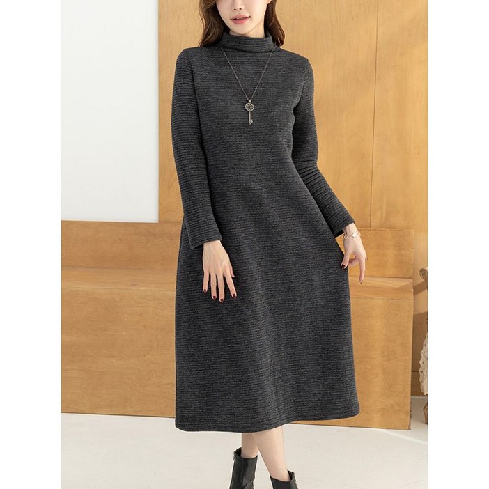 디얼마미 초희 반목 골지 원피스 마담 미시 중년 여성 빅사이즈 40대 50대