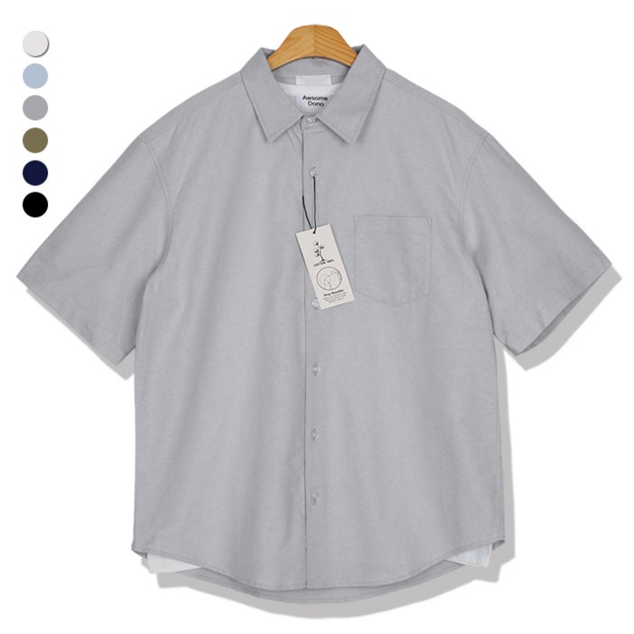 오마보이 남성용 옥스포드 클래식핏 반팔 셔츠