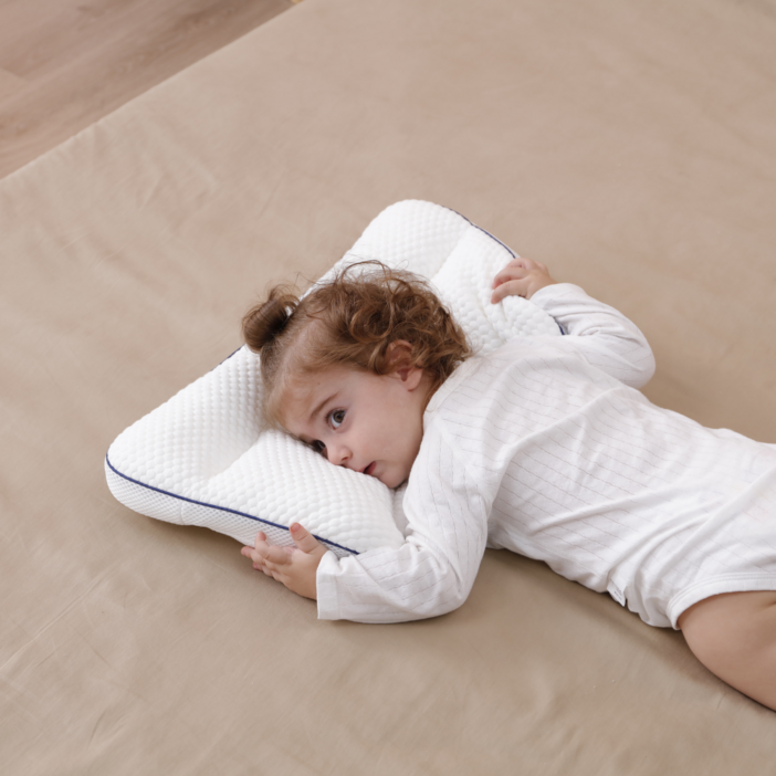 씨엔와우 모달소재 아이스 쿨링 성장기 경추 척추보호 세탁가능 유아베개, 화이트