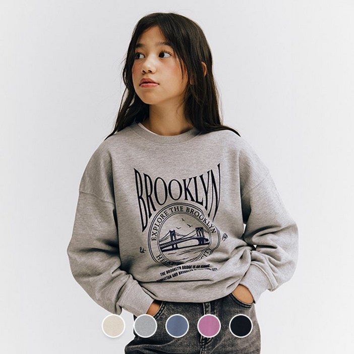 지오다노 주니어 03024910 언브러시드 테리 크루넥 풀오버