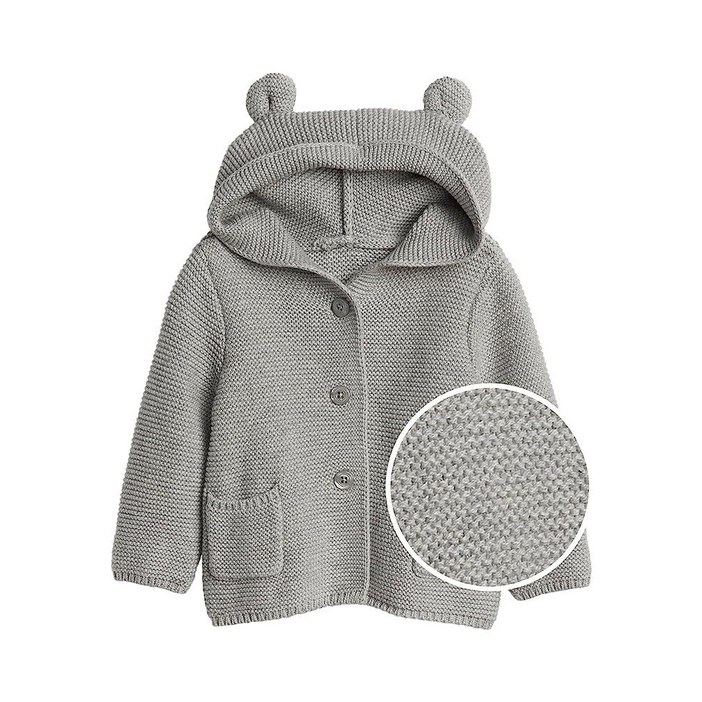 GAP 남아용 곰 가디건 풀오버 스웨터 프렌치 아몬드 1218개월 US 252191