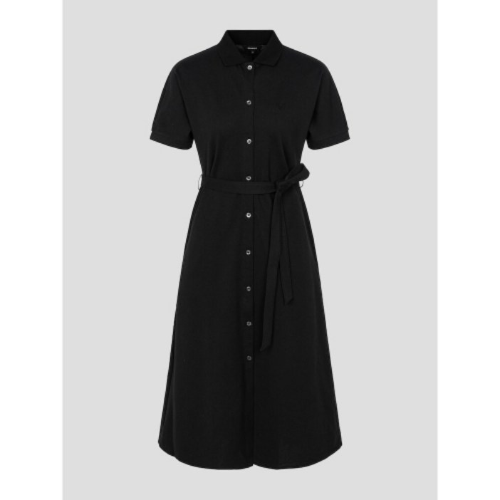 매장정품 BEANPOLE LADIES Essential 피케 돌만 소매 원피스 블랙 BF4471E015 420196