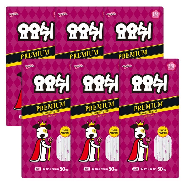 요요쉬 프리미엄 패드 플로랄와인 50매 세트, 50개입, 6개