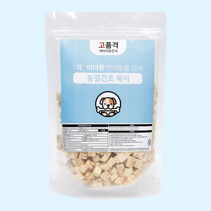고품격 격이다른 반려동물 간식 대용량 동결건조 간식, 1개, 120g, 북어 고품격 격이다른 반려동물 간식 대용량 동결건조 간식, 1개, 120g, 북어