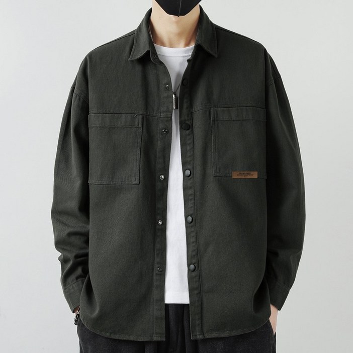남성 봄가을 카고 셔츠 자켓 루즈핏 캐주얼