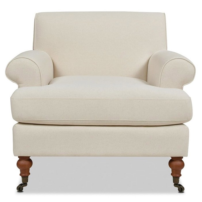 제니퍼 테일러 홈 알라나 로슨 체이스 라운지 의자, 올리브 그린 퍼포먼스 벨벳, 1개