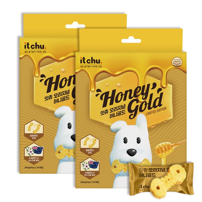 잇츄 오리지널 허니골드 치석제거 덴탈껌 강아지 소프트 양치껌, 68개, 10g, 혼합맛쌀마누카꿀
