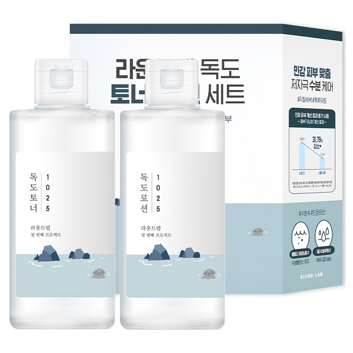라운드랩 독도 토너 200ml 로션 200ml 세트