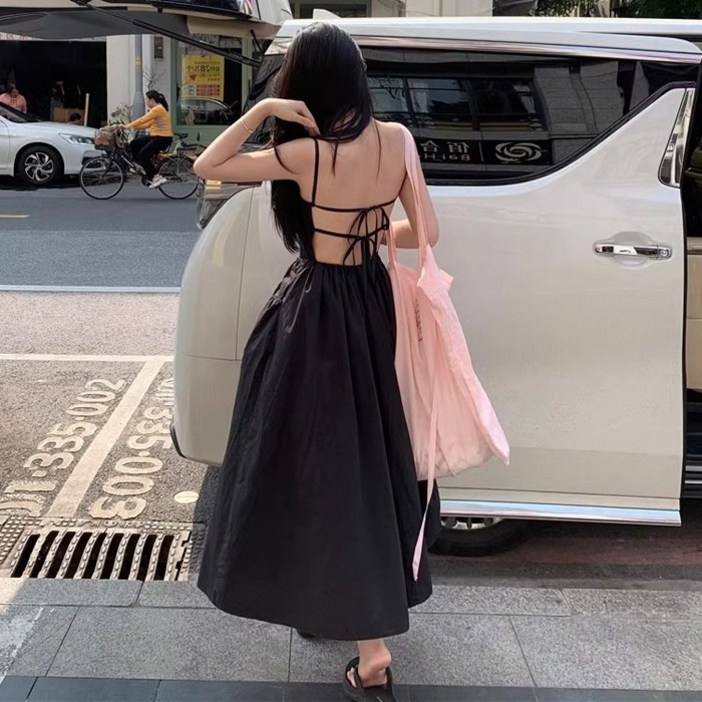 cammello 백리스 스트링 디테일 롱 원피스 뒤트임 원피스 cammello 백리스 스트링 디테일 롱 원피스 뒤트임 원피스
