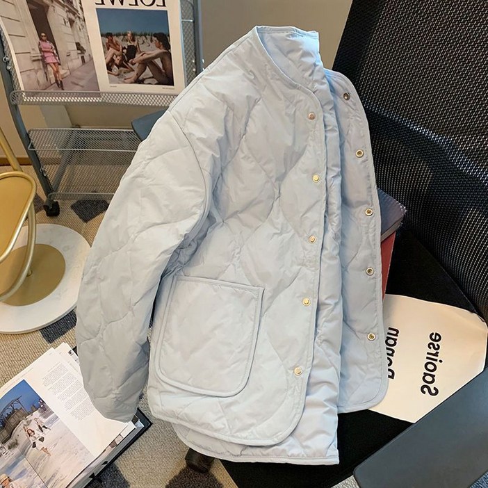 윈드 다운 코튼 재킷 여성용  하이 엔드 두꺼운 코트