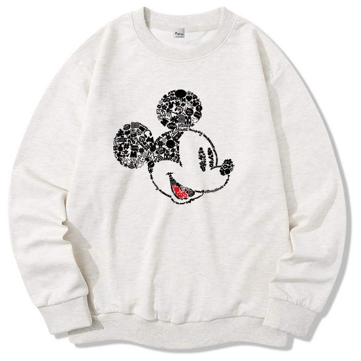 일루소 디즈니 소프트 특양면 이모티콘 미키 맨투맨