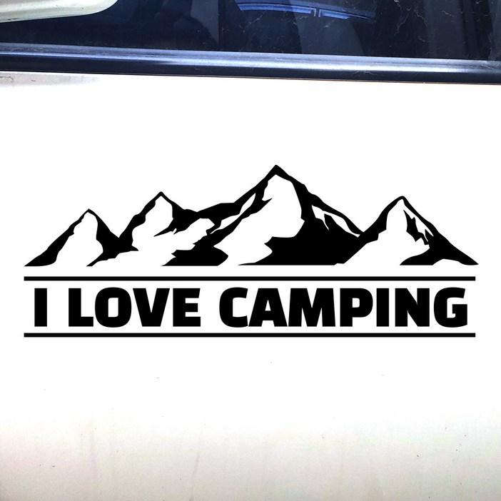 캠핑카 차량용스티커 튜닝 자동차스티커 카라반꾸미기 데칼스티커 10종, 블랙, 1개