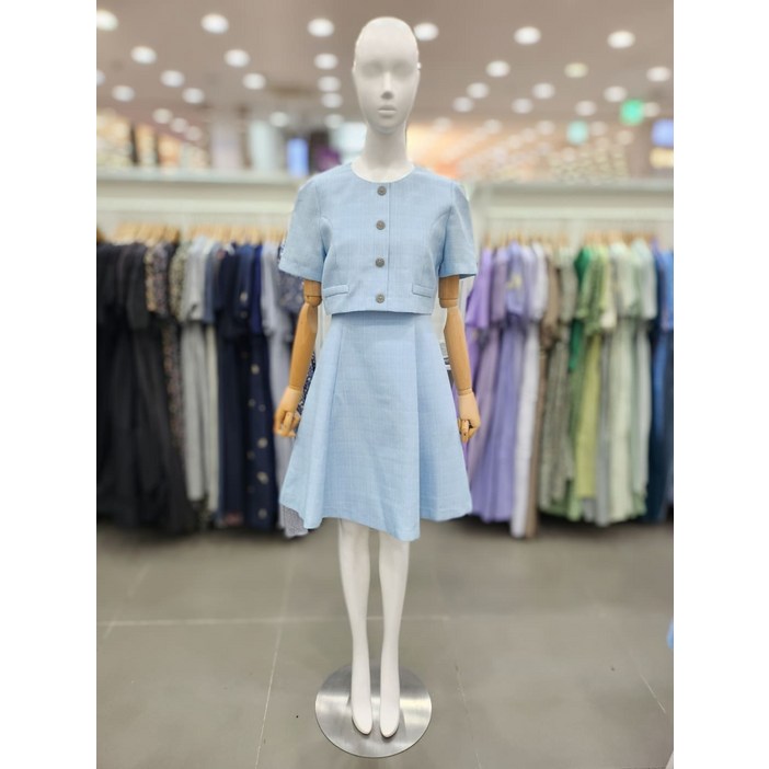 플라스틱아일랜드 라운드넥트위드원피스PQ2WO002DJ