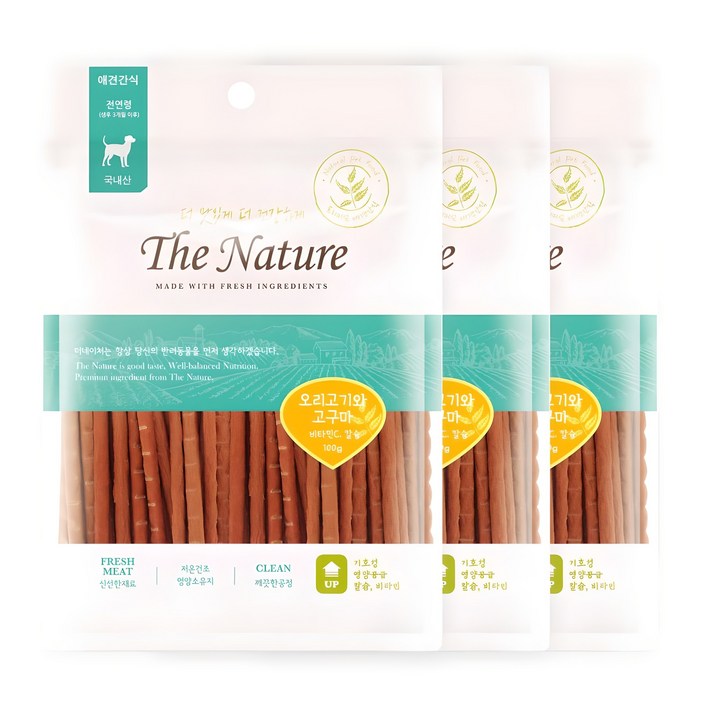 굿데이 더네이쳐 강아지 오리고기와 고구마 스틱형 간식