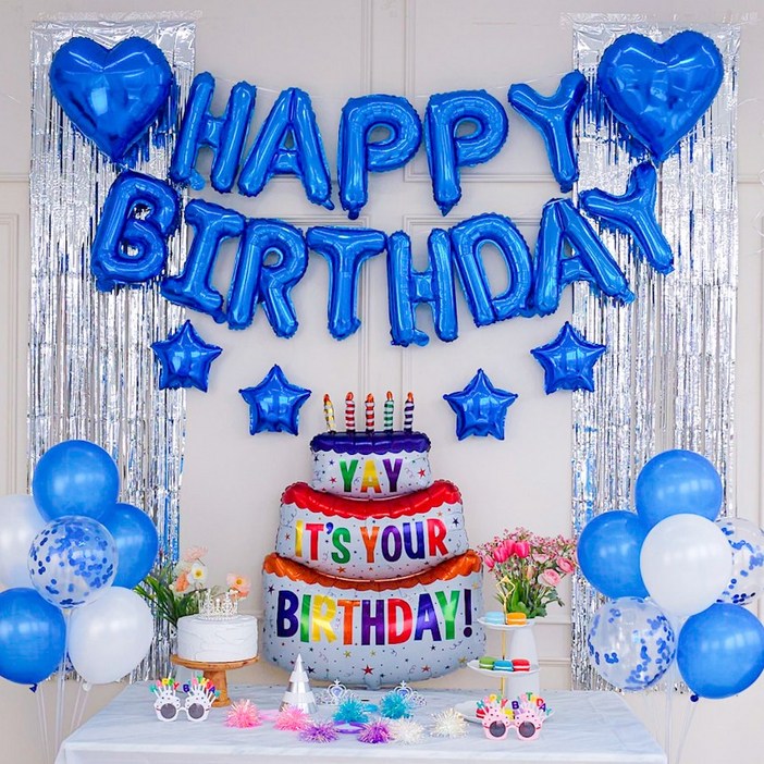 연지마켓 생일풍선 생일파티용품 세트