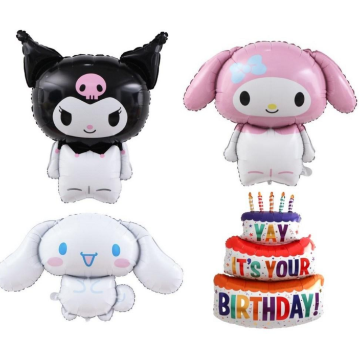 산리오대형 4종세트 스탠딩풍선 생일 파티풍선