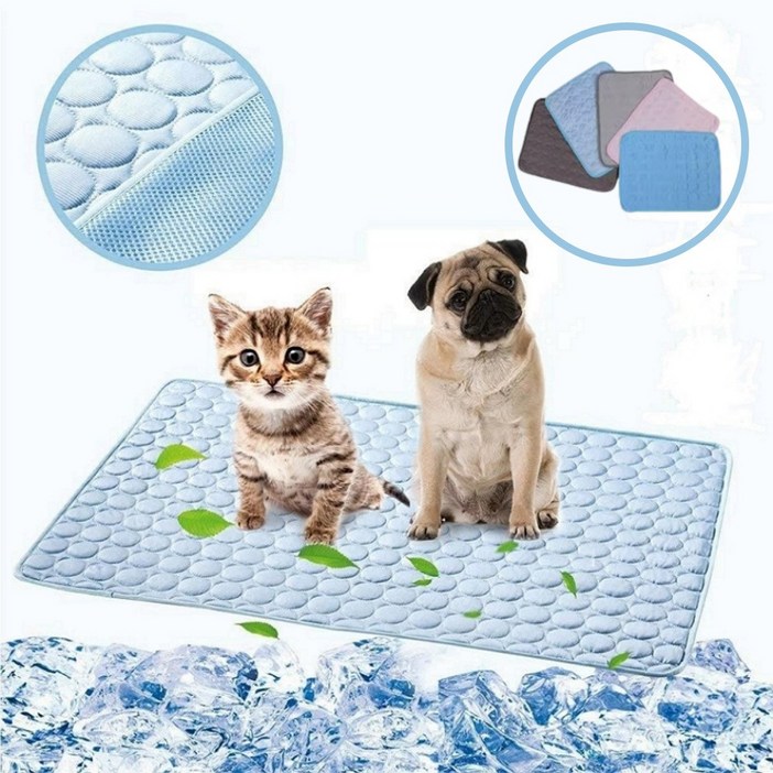 위파인드 강아지 고양이 애견 반려견 쿨매트, 블루