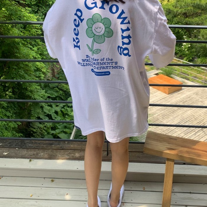 애플망고샵 여성 오버핏 반팔 그로잉 롱박스 캐주얼 여름 롱티셔츠