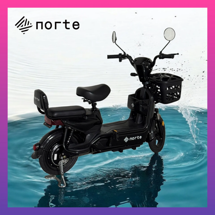 전동 스쿠터 전기 자전거 팻바이크 성인용 출퇴근 미니벨로, 블랙, 스틸