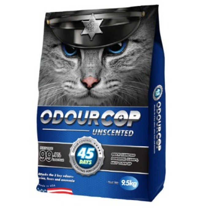 오더캅 실버 (무향) 9.5kg 고양이 모래, 9.5kg, 4개, 실버 무향