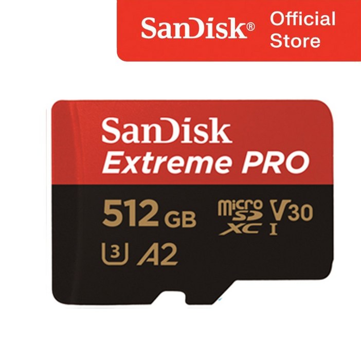 샌디스크 마이크로SD 카드 MicroSDXC Extreme Pro UHSI QXCD U3 4K, 512GB, 1개 샌디스크 마이크로SD 카드 MicroSDXC Extreme Pro UHSI QXCD U3 4K, 512GB, 1개