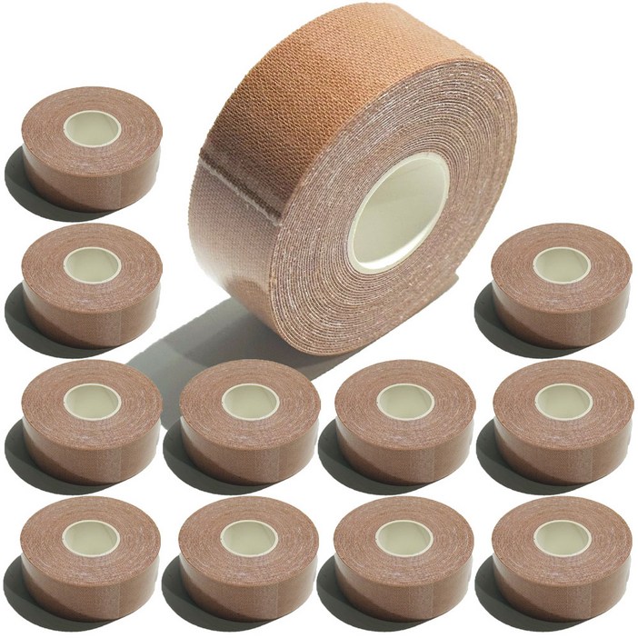 MehrWert 키네시올로지 근육 스포츠 테이핑 테이프, 스킨살색, 12개