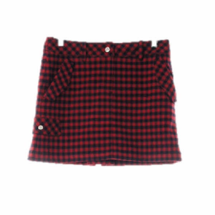 빈폴 7303 블러드레드믹스 체크 골프스커트 6489