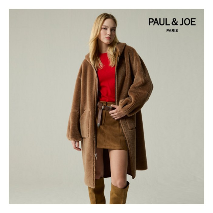 폴앤조 25Pre-Winter 양모100 Faux스웨이드 리버시블 롱코트 876216