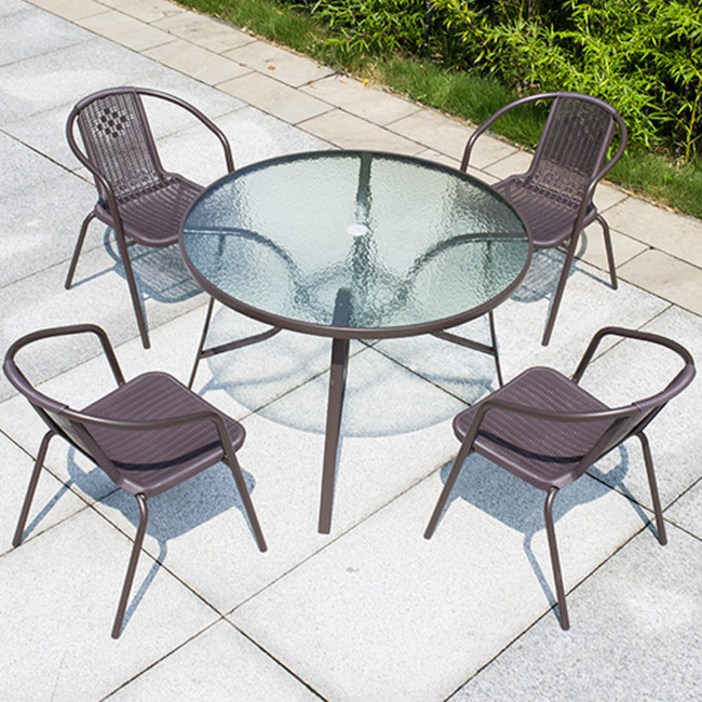 [체어팩토리] 마누카 카페 야외테이블 세트 테라스 정원 야외용 테이블 2인 4인 세트