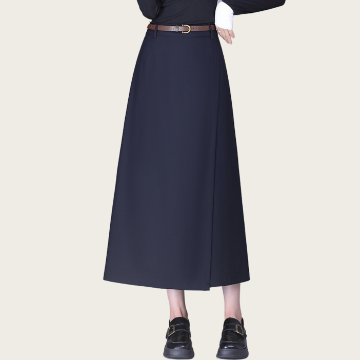 Makone 여성 가을 겨울 와이드 롱 팬츠 패션 치마바지