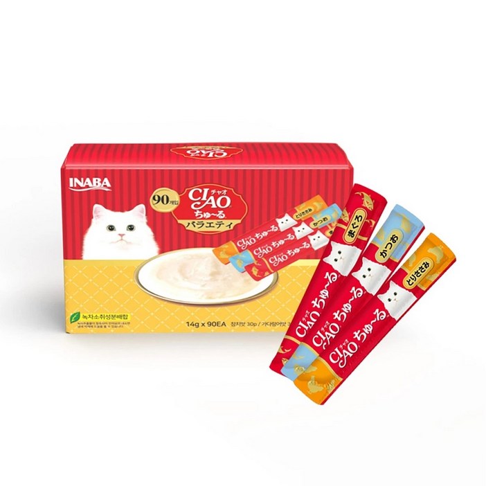 이나바 챠오츄르 짜먹는 고양이 간식, 혼합맛, 1.26kg, 1개