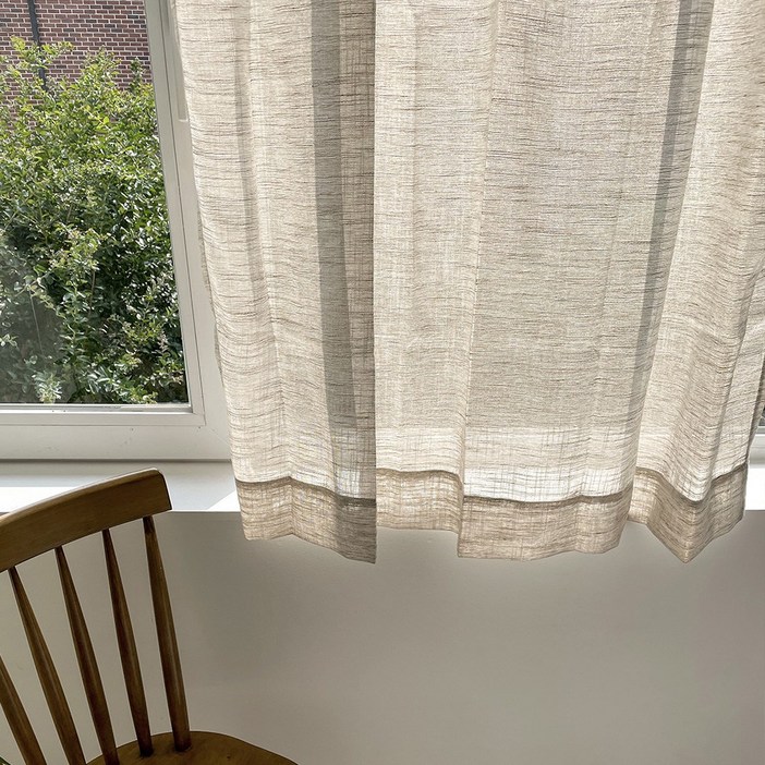 베르 내추럴 린넨스타일 커튼 2장세트
