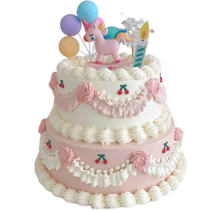 유니콘 풀세트 모형케이크 웨딩촬영 웨딩스냅 브라이덜샤워 어린이집 파티 생일, 1개