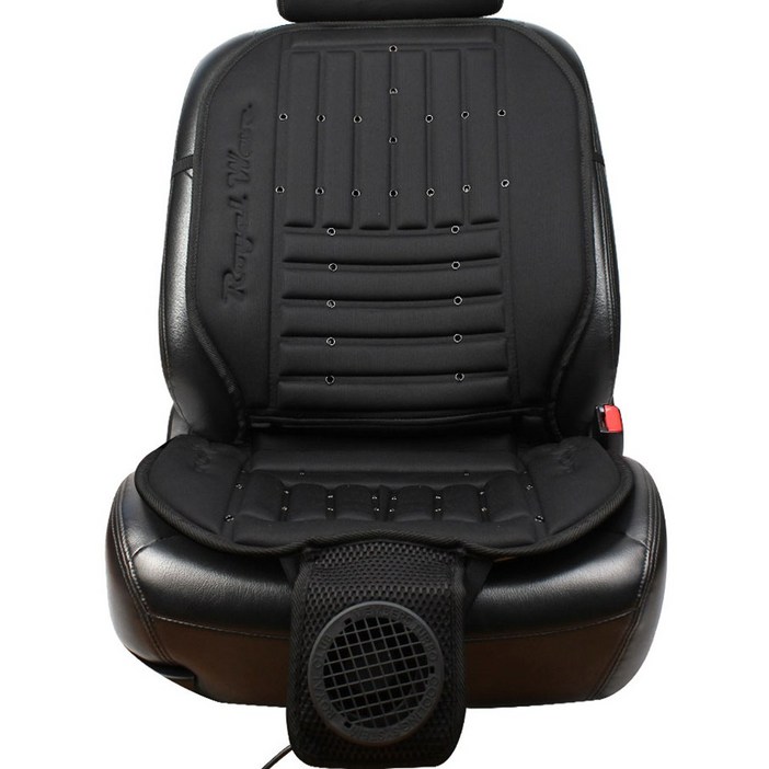 지엠지모터스 통풍시트 쿨링시트 저소음 바람방석 12V/24V 겸용 전차종 사용가능 프리미엄 시원한 자동차시트커버, 1개, 12/24v겸용 블랙