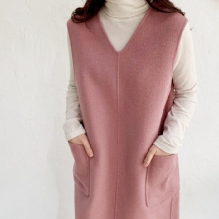 고퀄 핑크 로맨스 핸드메이드 원피스 울80