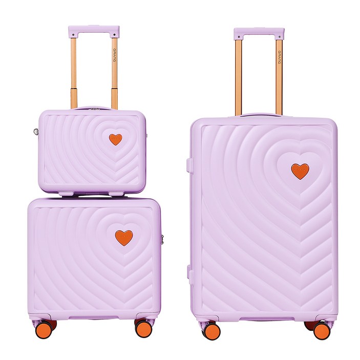 큐랑 하트시티 감성여행 캐리어 세트 14인치18인치28인치